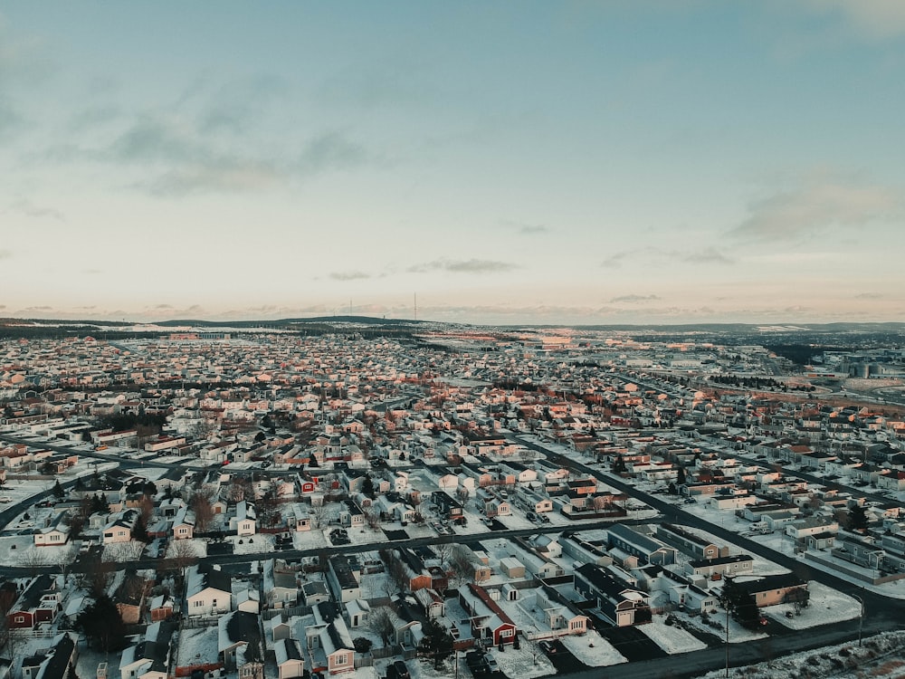 aerial view of city buildings during daytime