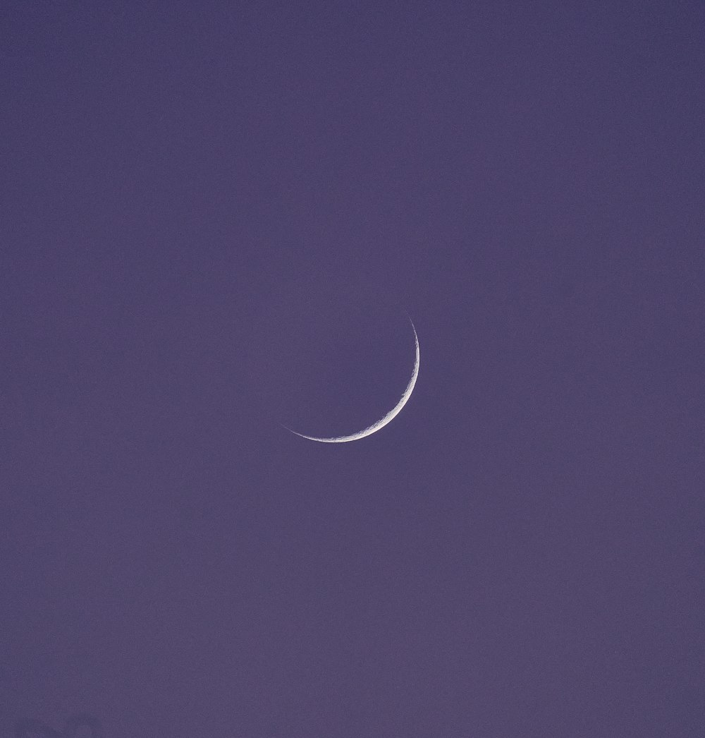 half moon in blue sky