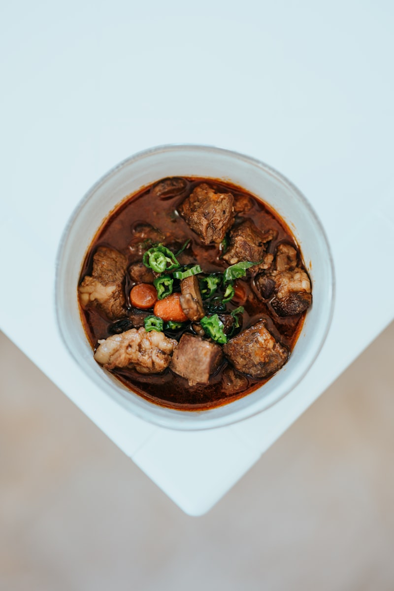 Bowl of Genovese beef and onion ragu