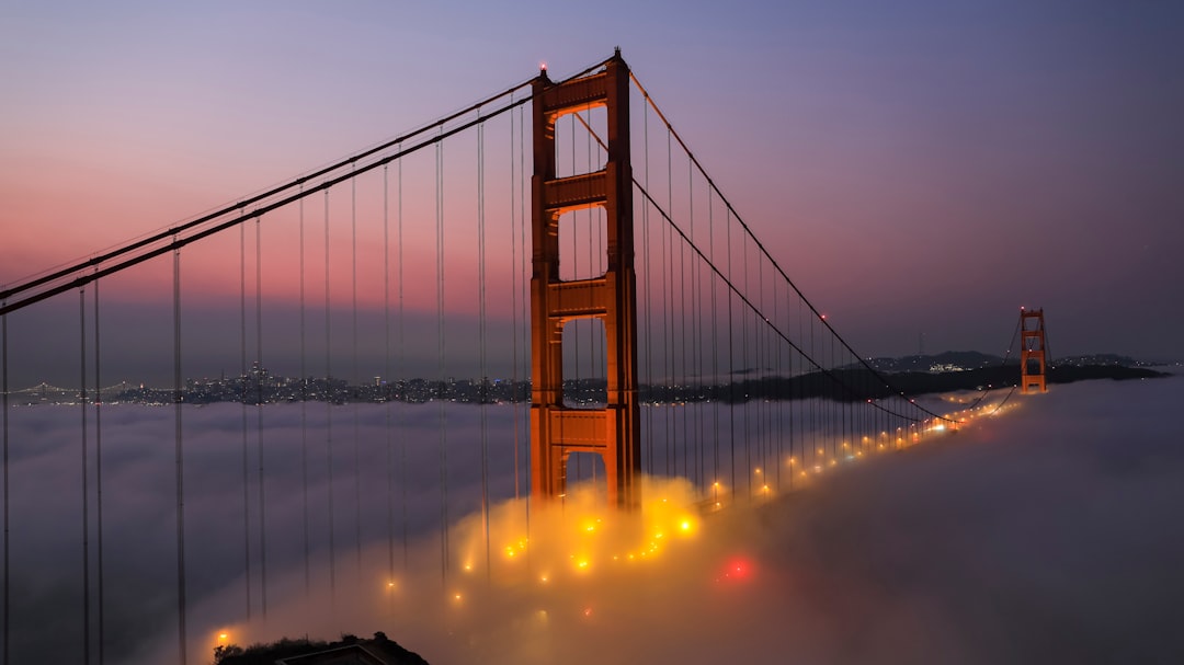 golden gate bridge during night time