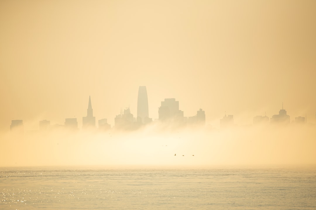 silhouette of city buildings during sunset