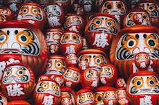 red and yellow chinese lanterns