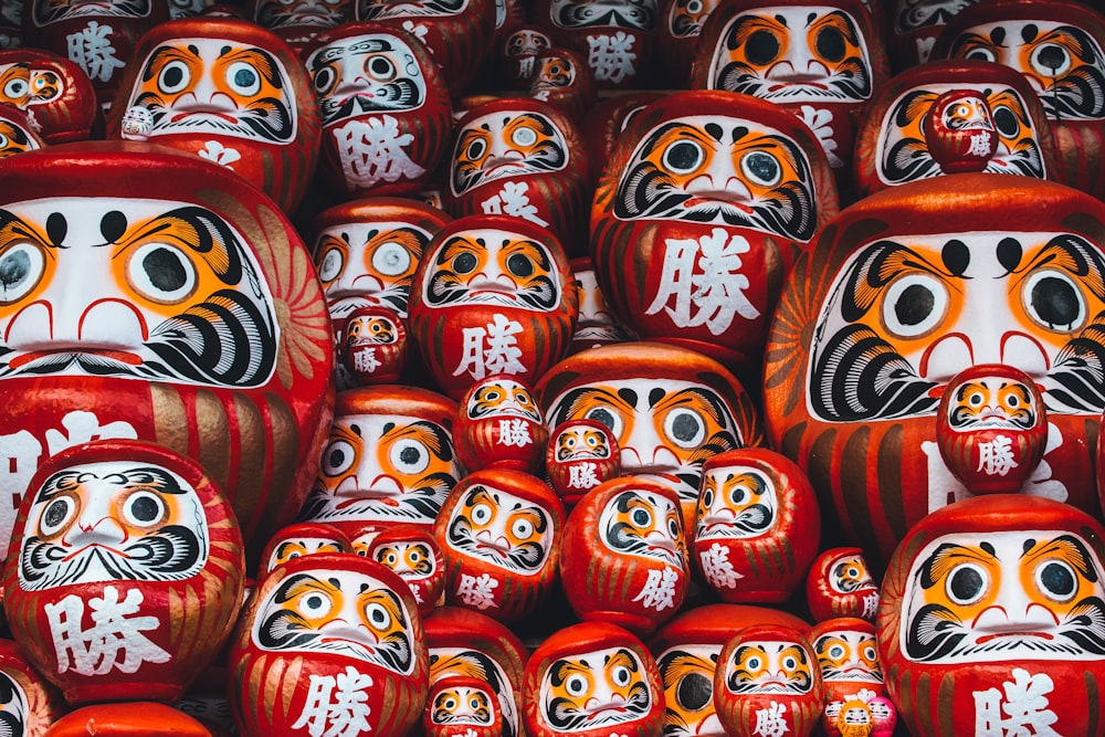 red and yellow chinese lanterns