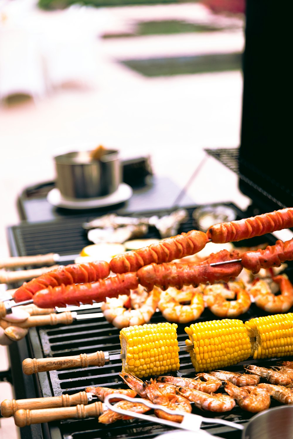 grilled sausage on white ceramic plate