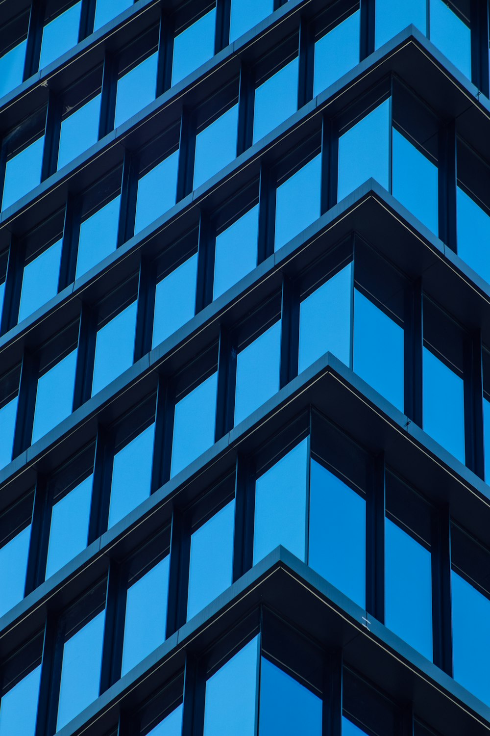 blue and white concrete building