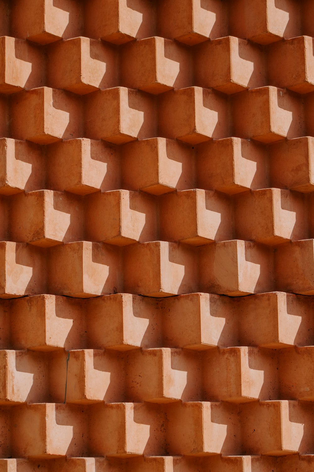 brown and white concrete blocks