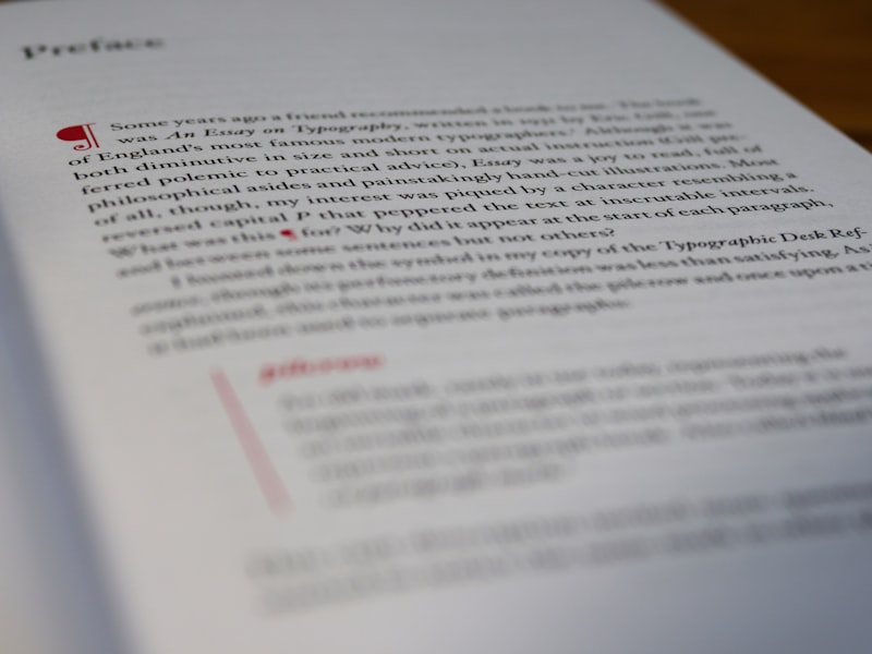 Copy editing process - text with corrections