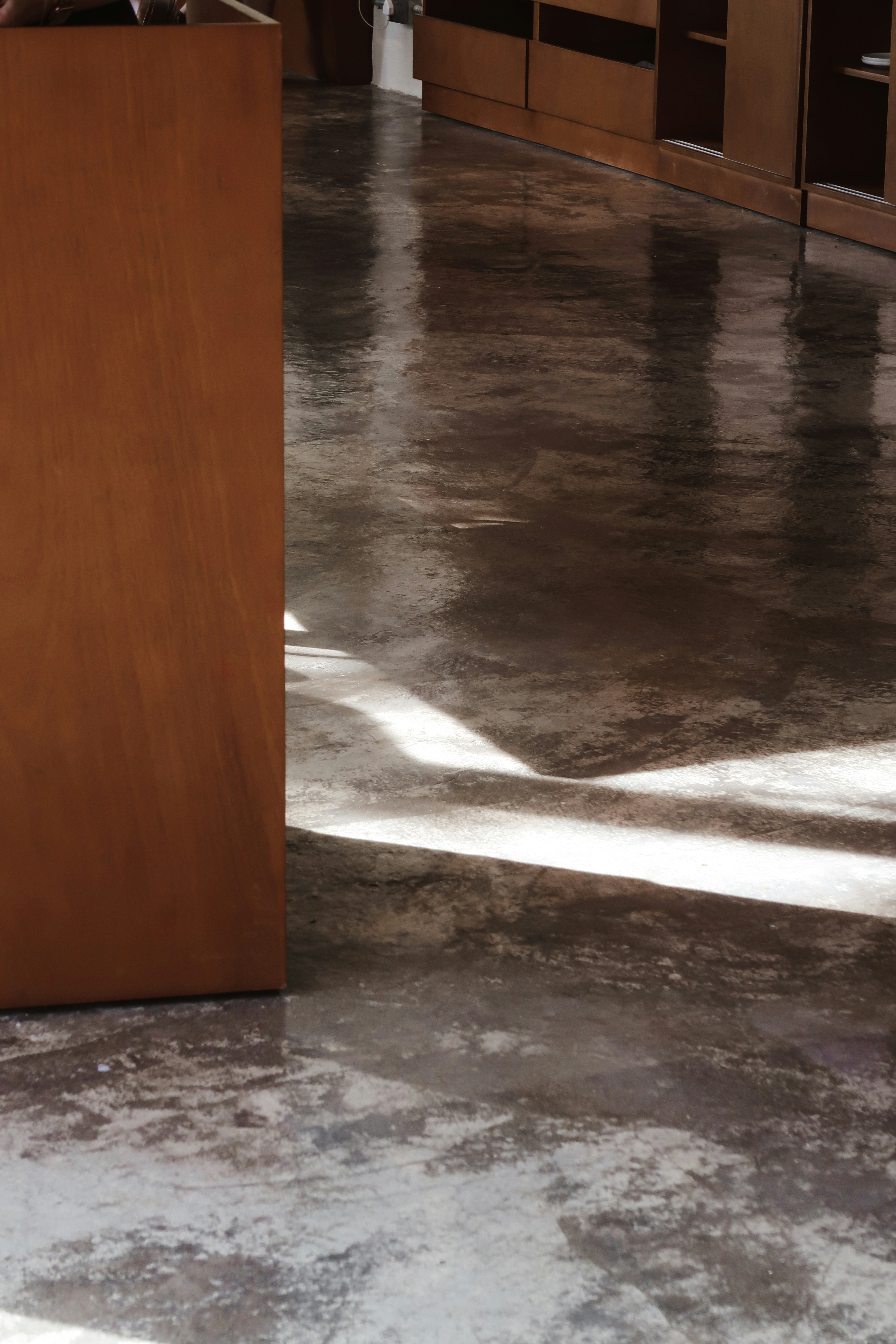 stained concrete garage