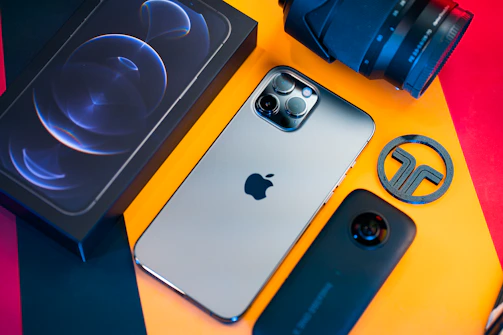 Flat lay of Android phones showcasing different colorful app designs from budtrade plus.