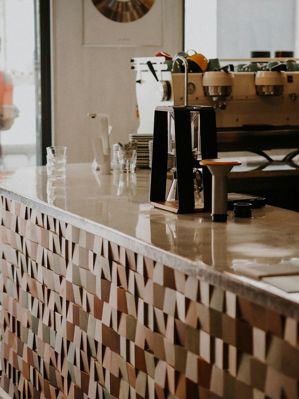 black and white chess piece on white table