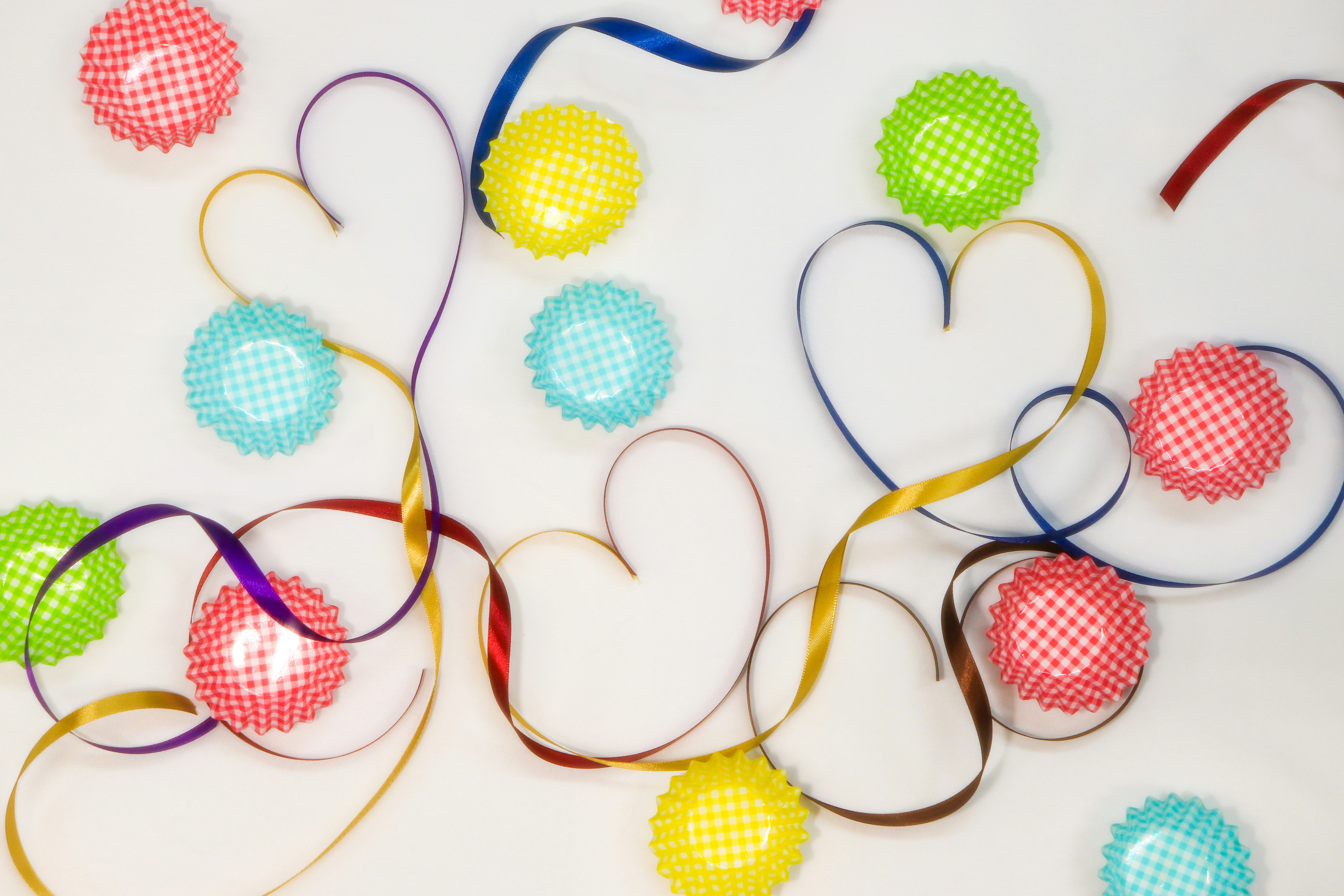 green and yellow round decors