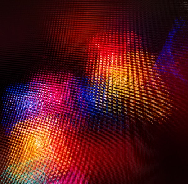 red and purple light digital wallpaper