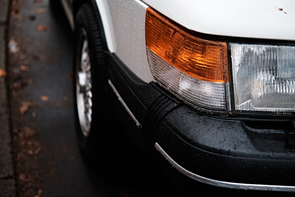 white car with black tire