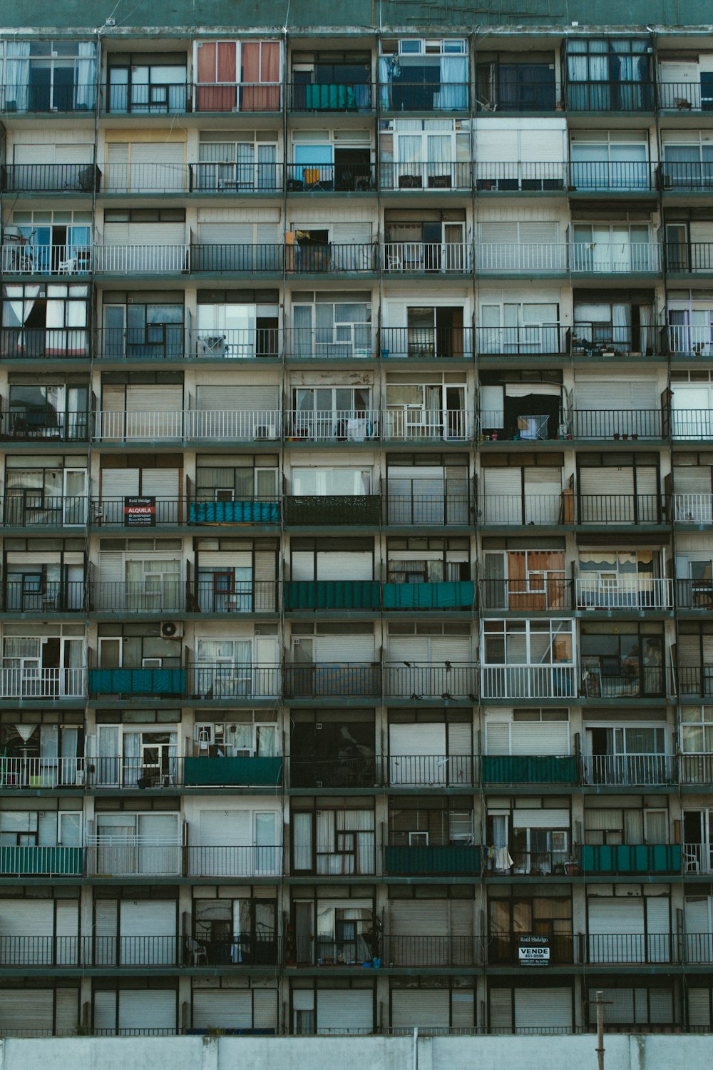 white and blue concrete building