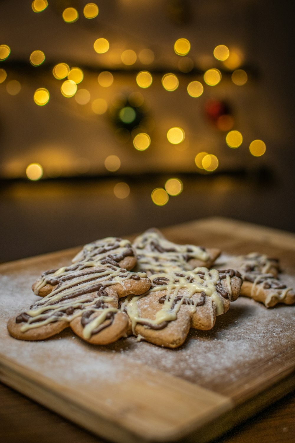 brown cookies on brown wooden table