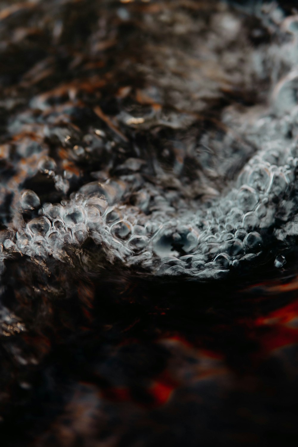 water splash in close up photography