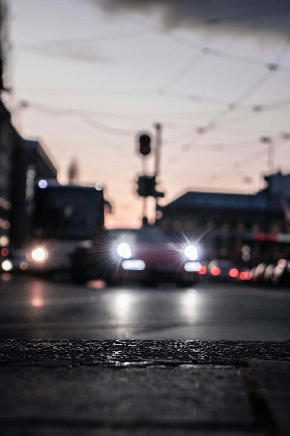 cars on road during night time