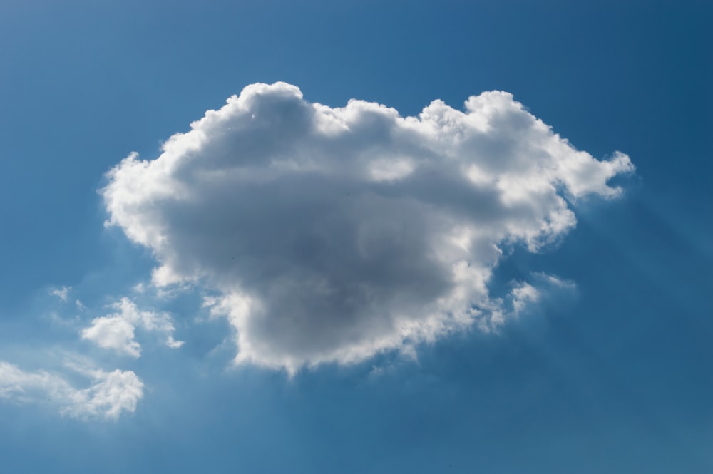 white clouds and blue sky