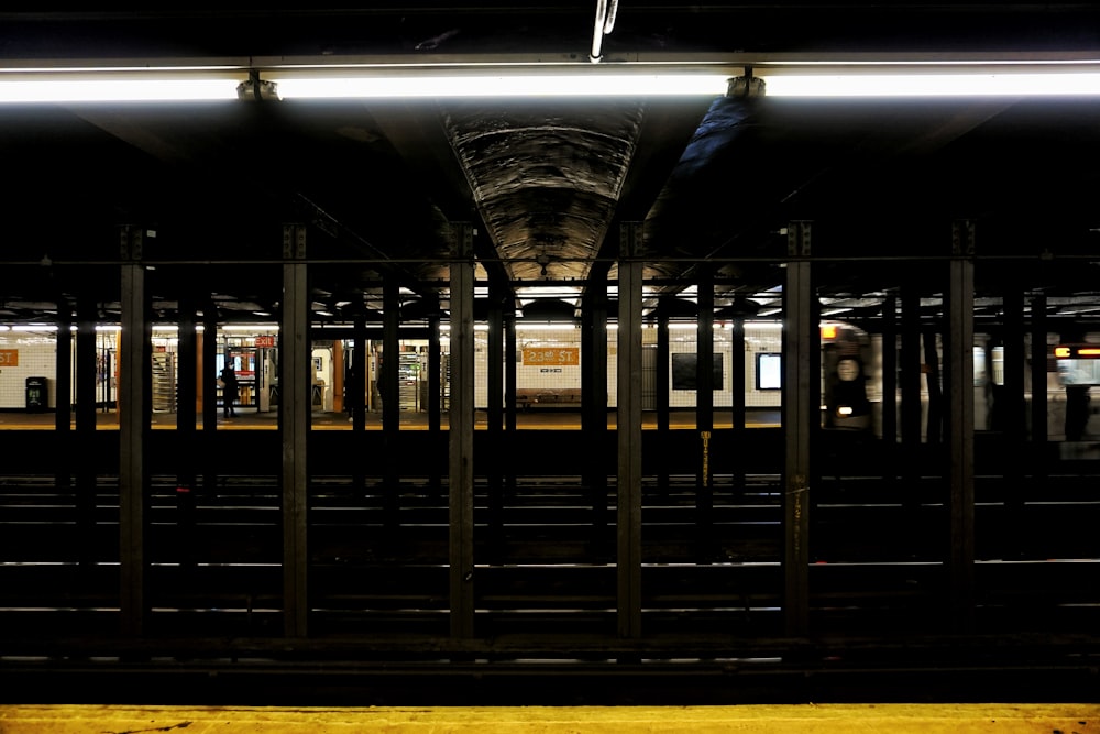 black and brown train station