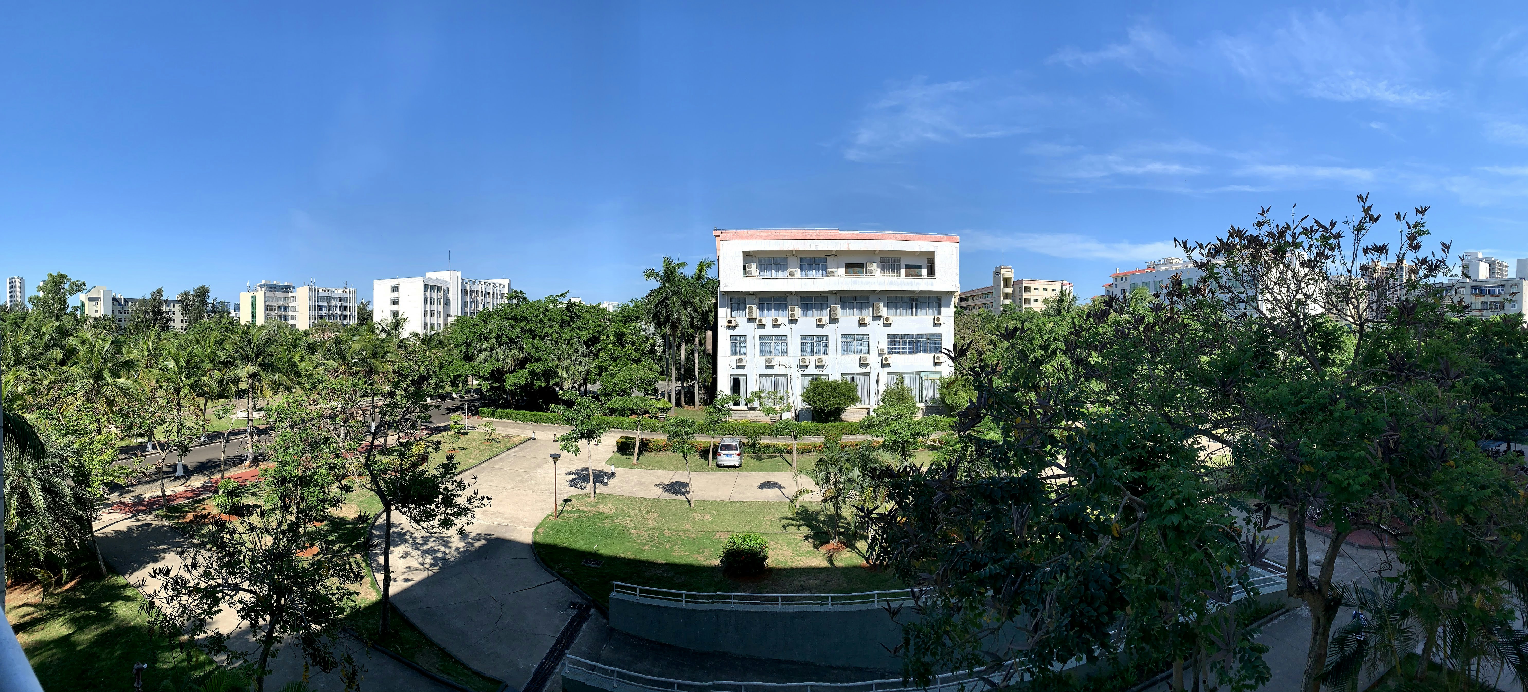 white concrete building near green trees during daytime