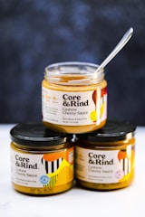 orange and white labeled can