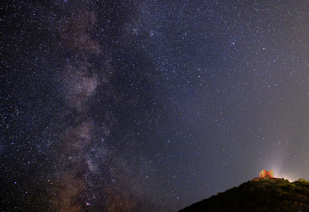 starry night over the mountain