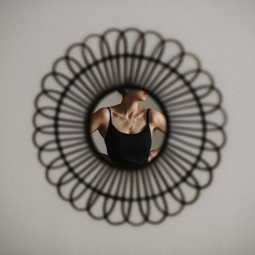 black metal spiral wall decor