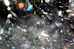 water droplets on glass during nighttime