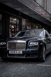 black audi a 4 parked on street
