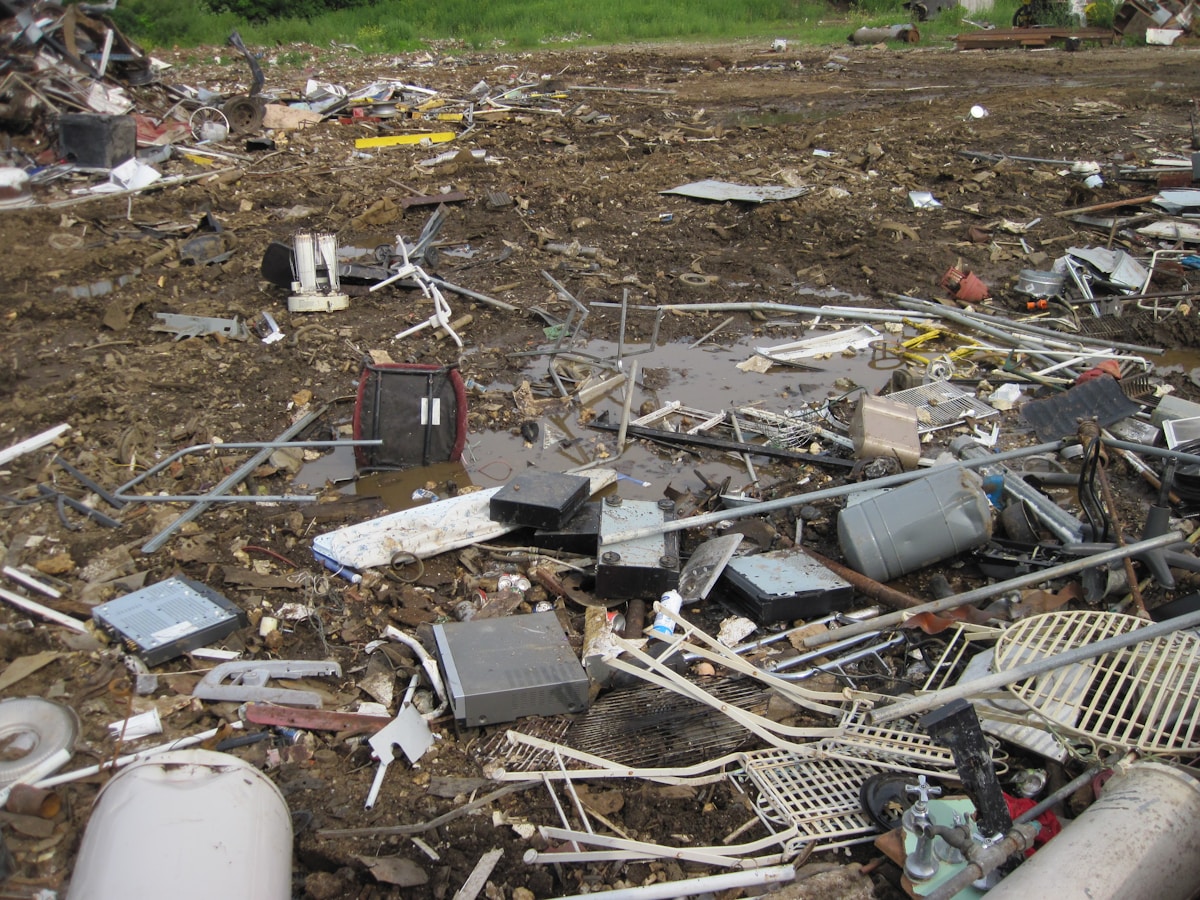 Electronic waste recycling image background image