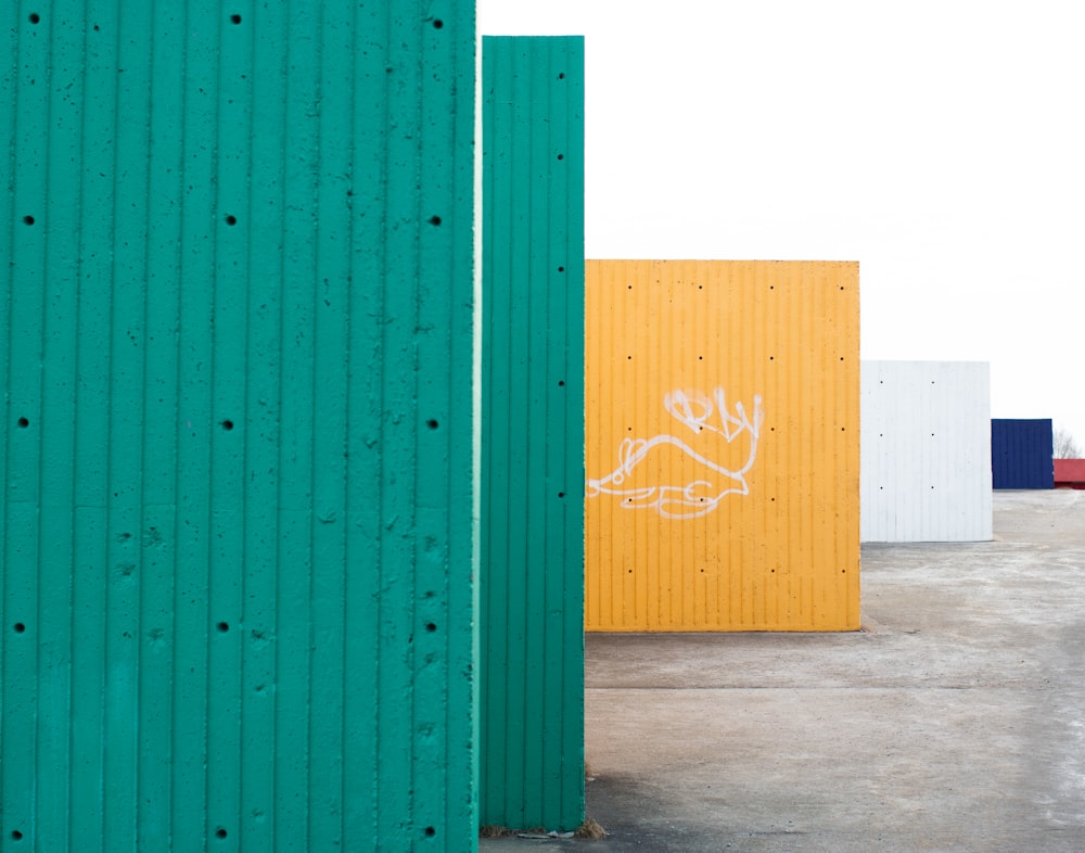 blue and white wooden wall