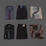 black leather belt and black leather belt