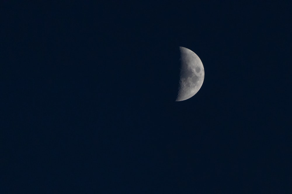 full moon in dark night sky