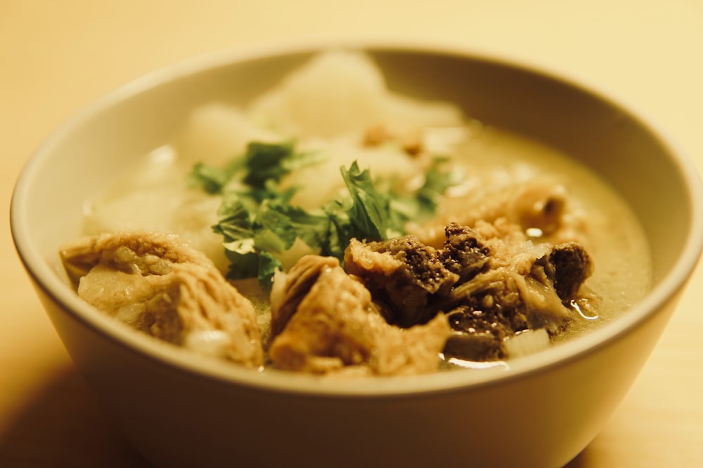 cooked food on white ceramic bowl