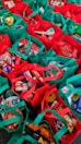 red and green plastic pack