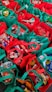 red and green plastic pack