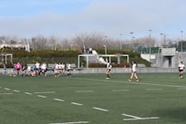 people playing soccer on green grass field during daytime
