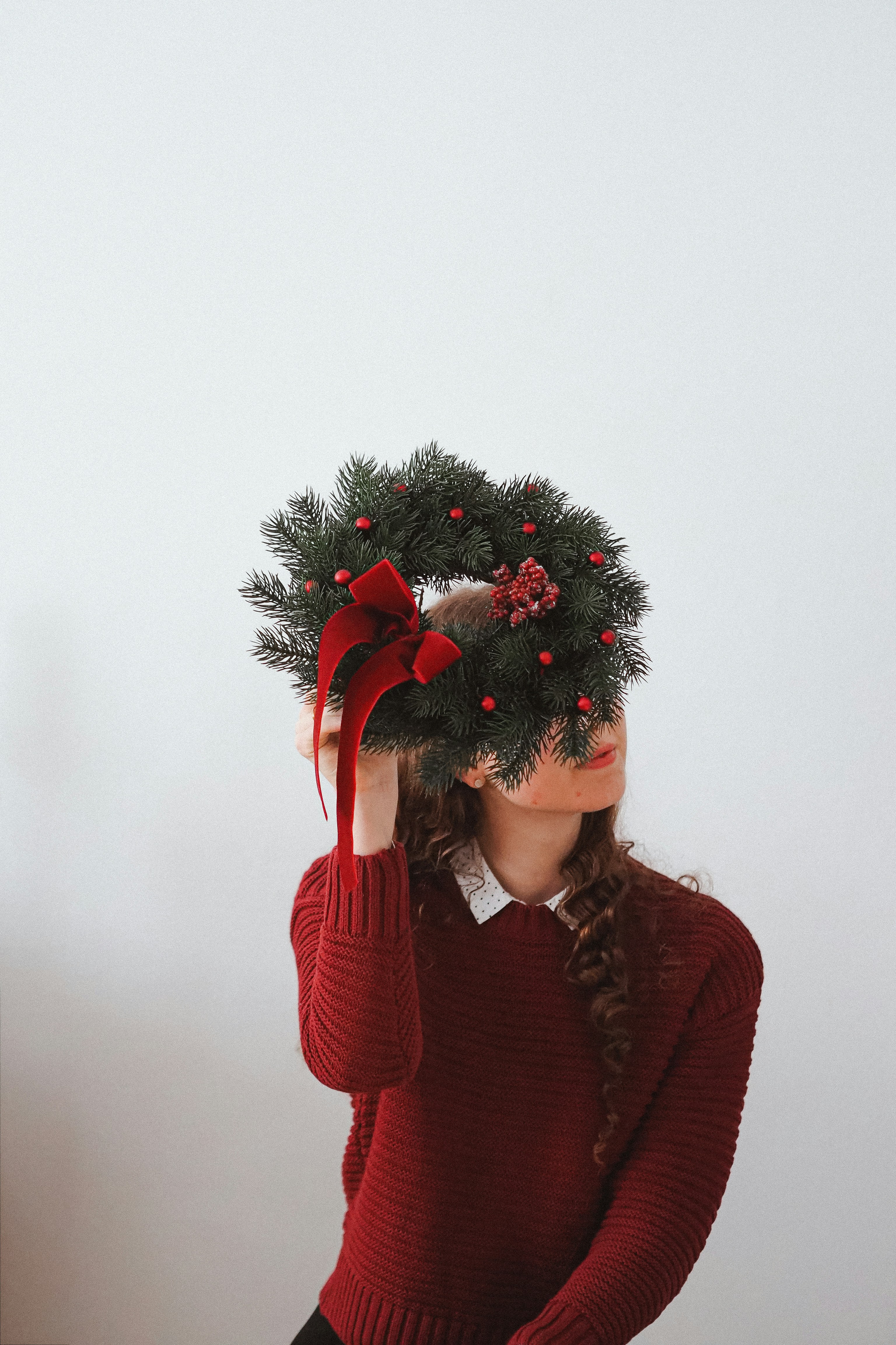 woman with styled holiday hair