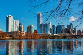 body of water near trees and buildings during daytime
