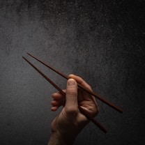 person holding brown wooden stick