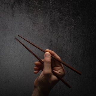 person holding brown wooden stick