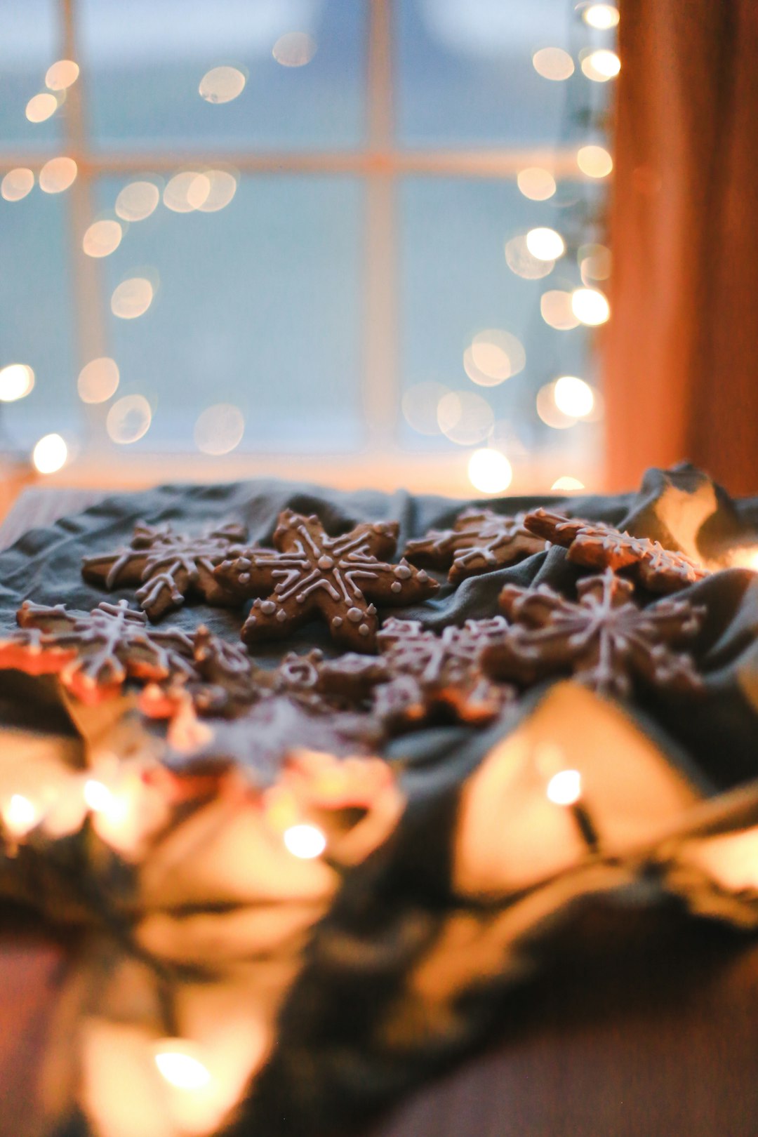 chocolate cake with white icing on top