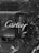 A store facade made of dark marble with prominent white veins runs vertically and horizontally. The name 'Cartier' is inscribed in elegant white script across the center. The reflection in the polished surface includes elements of an interior space such as a wall and possible furniture.