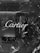 A store facade made of dark marble with prominent white veins runs vertically and horizontally. The name 'Cartier' is inscribed in elegant white script across the center. The reflection in the polished surface includes elements of an interior space such as a wall and possible furniture.