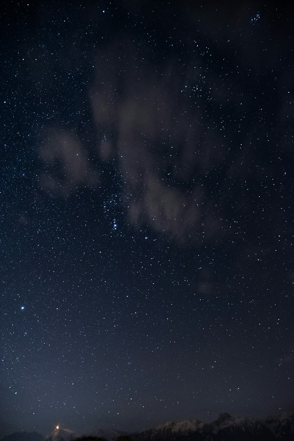 blue sky with stars during night time