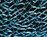 black and white net in close up photography