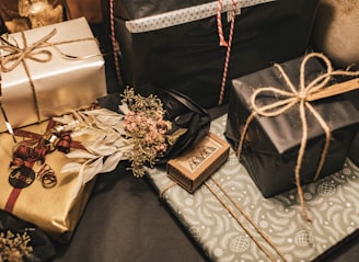 gold and silver gift box