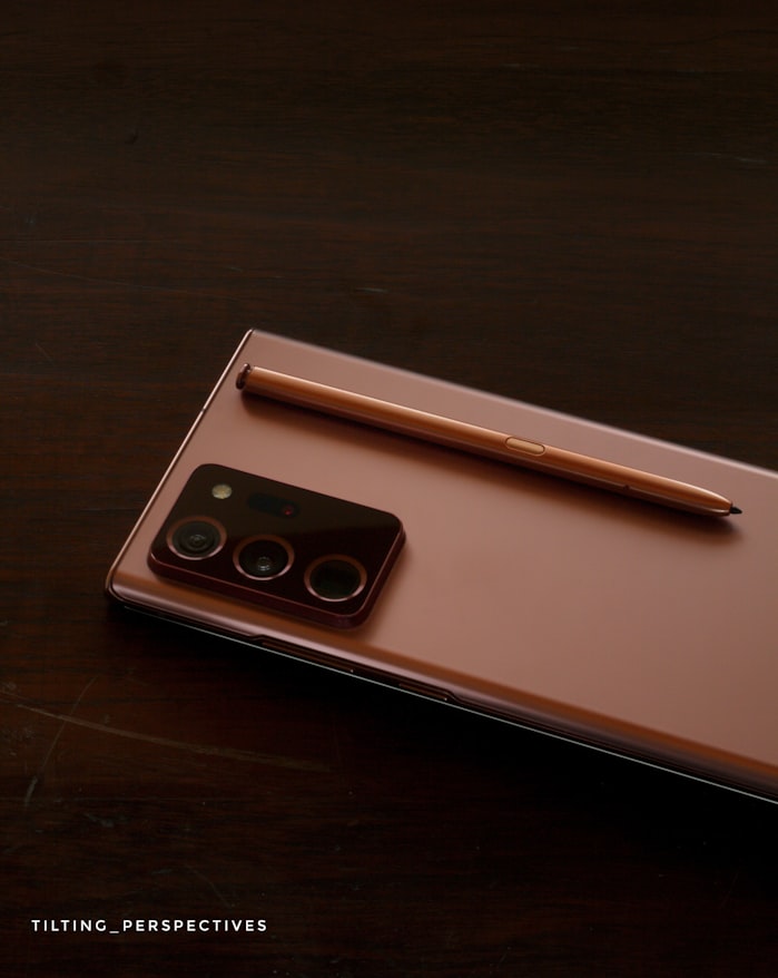 A Bronze Note 20 Ultra with s pen