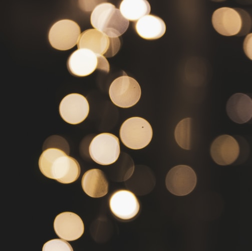 white and black bokeh lights