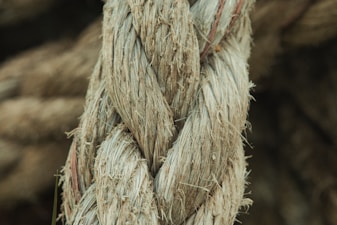 brown rope in close up photography